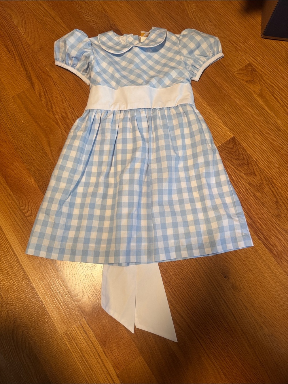 The Beaufort Bonnet Company Light Blue and White Gingham Dress